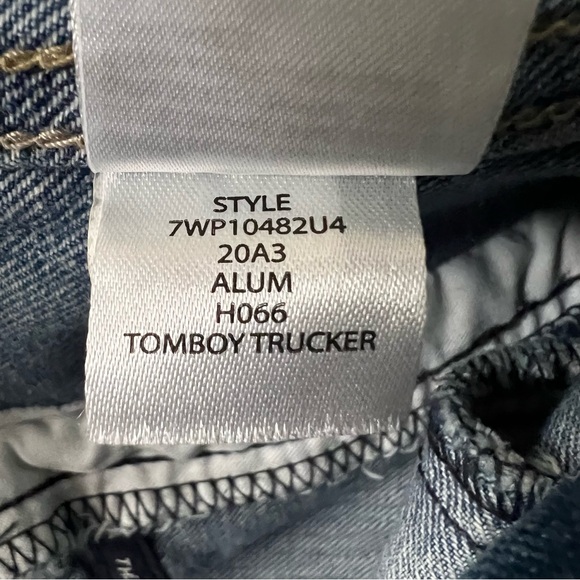 Lucky Brand Raw Hem The Tomboy Trucker Denim Jean Jacket Size Large - Picture 8 of 10